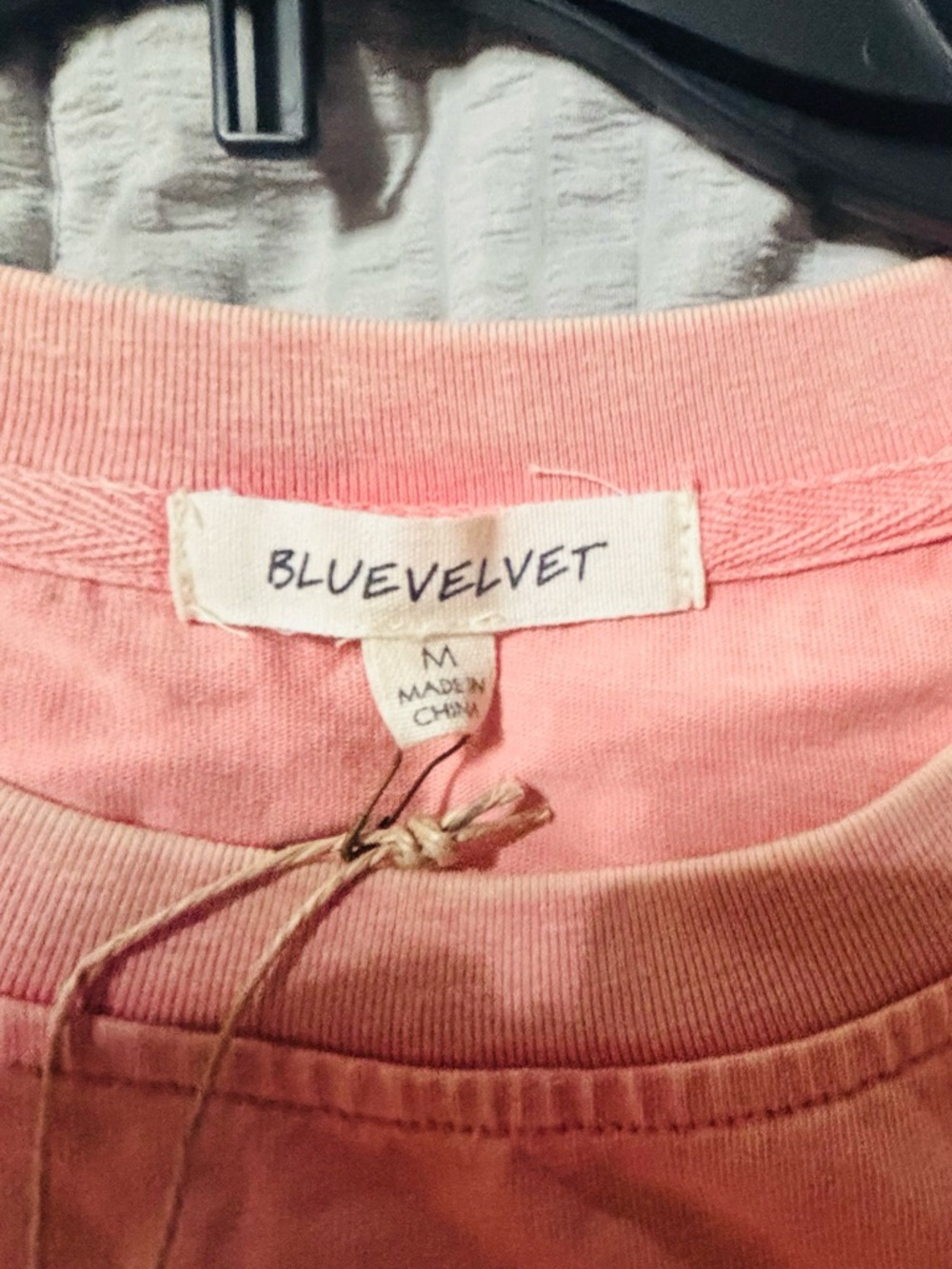 Blue Velvet Pink Crewneck Tee with Pockets - Picture 4 of 7